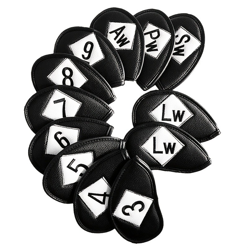 Golf Head Covers 12 Pack,Iron&Wedge Protection with Embroidered,Fits Most Clubs