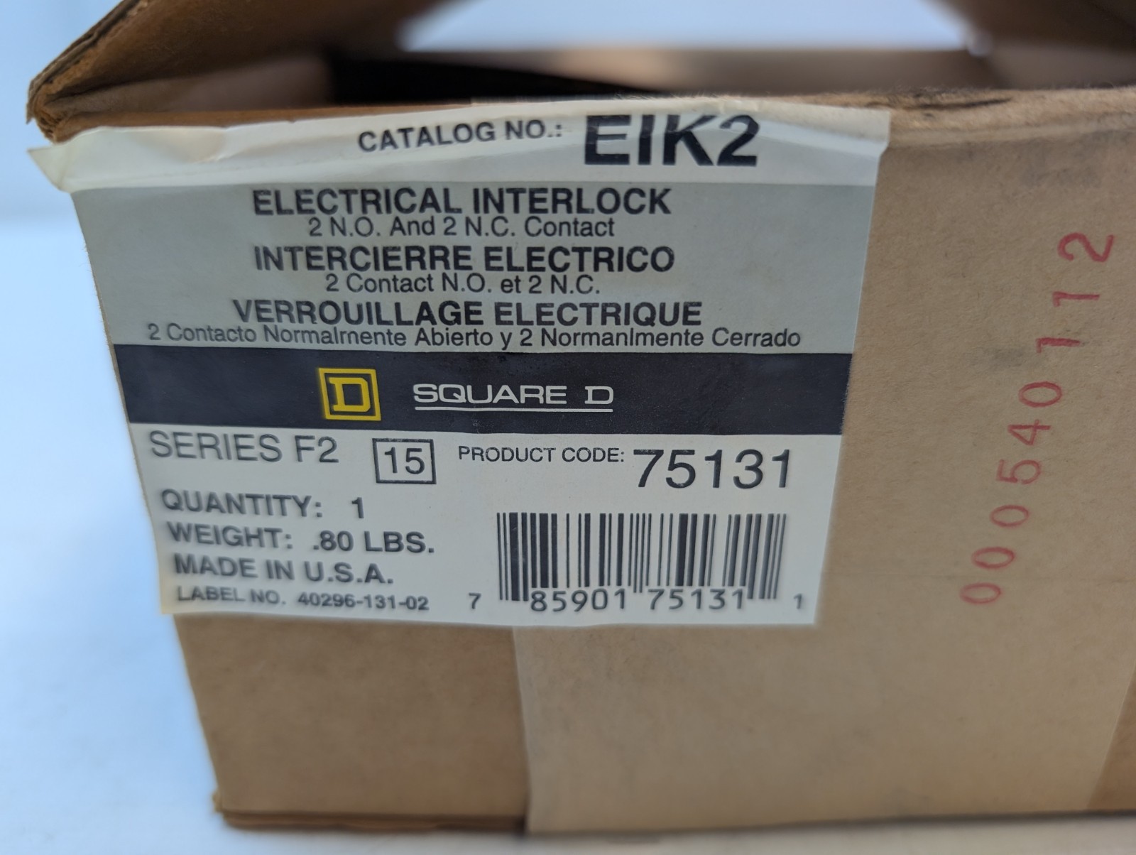 SQUARE D EIK2 Interlock safety switch 2 x NO 2 x NC contact