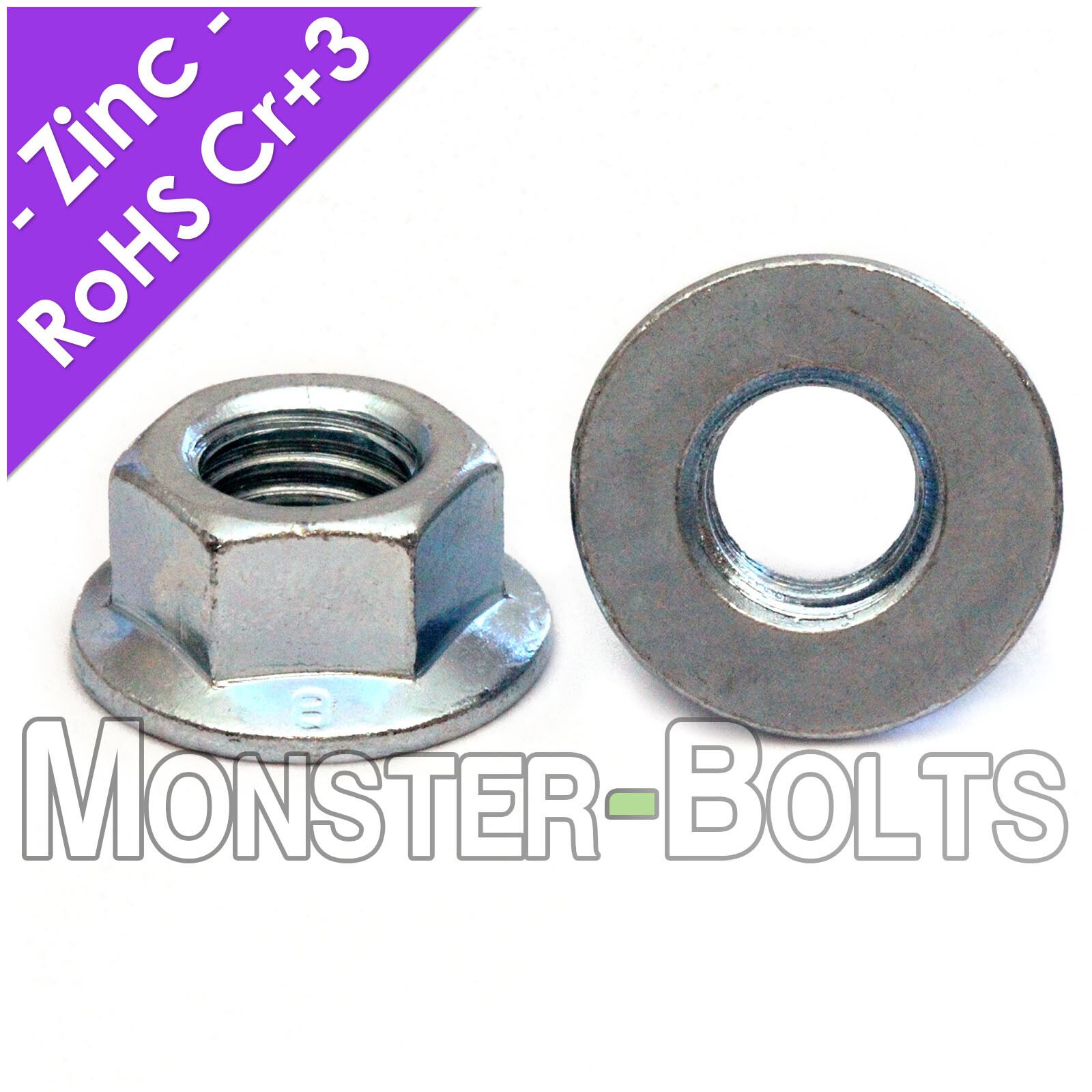 Metric Zinc Hex Flange Nuts DIN 6923 Class 8 Alloy Steel - M5 M6 M8 M10 M12