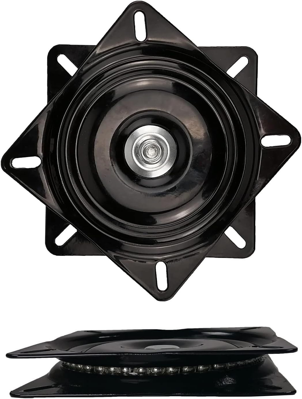 2 Pack 6 Inch Bar Stool Swivel Plate Replacement 360 Degree Swivel Square Turnta