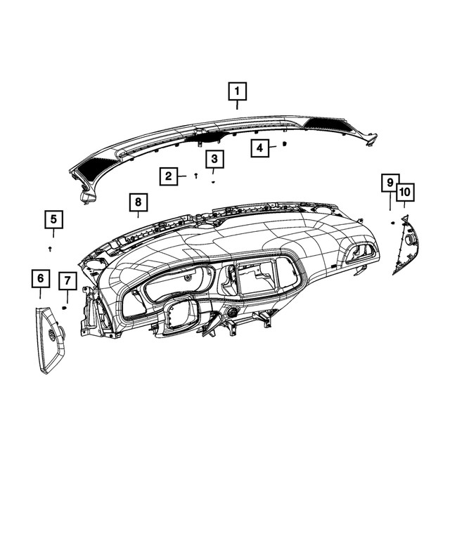 Genuine Mopar Instrument Panel End Cap Left 5LA79DX9AB