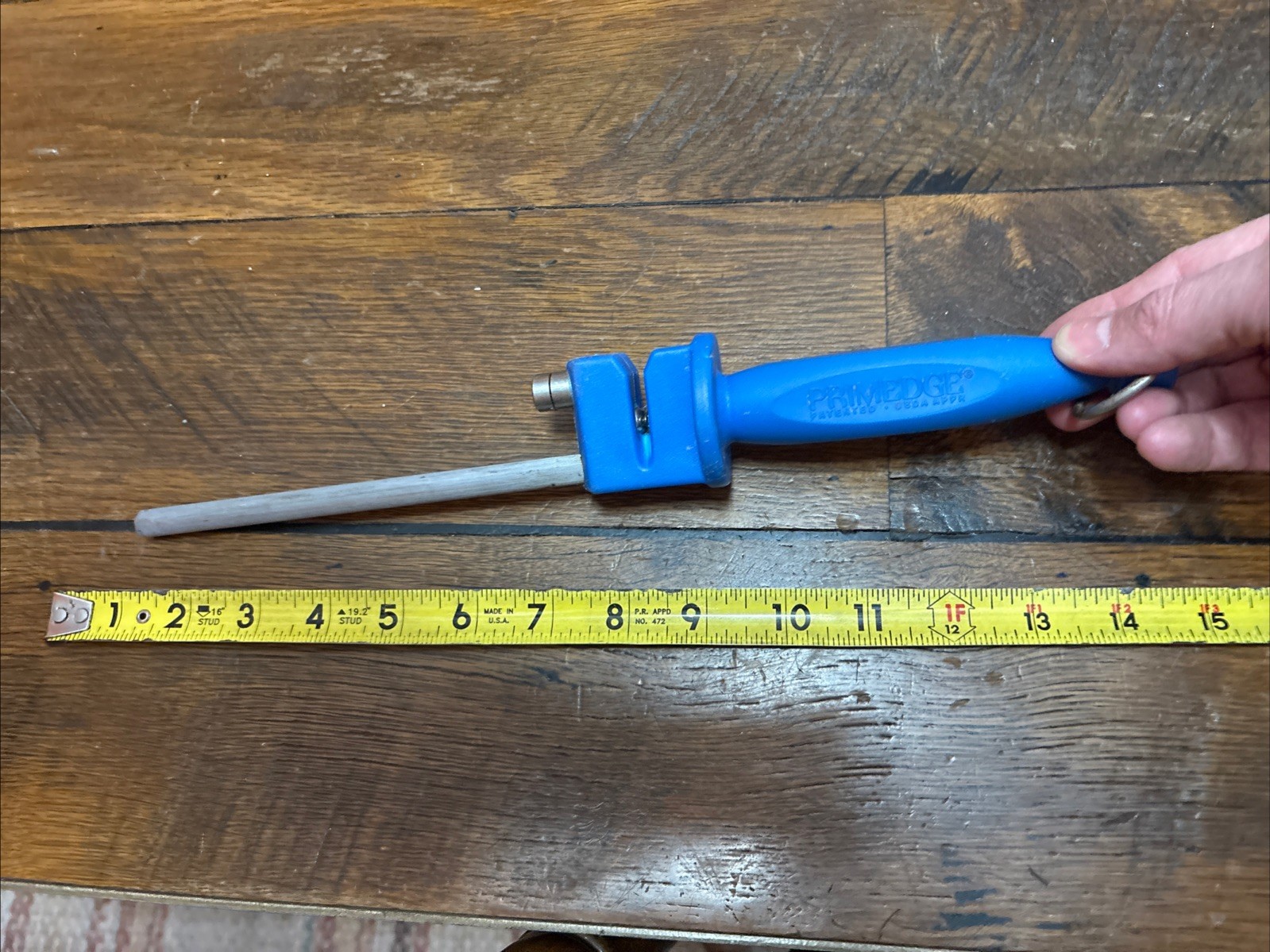 PRIMEDGE PATENTED-USDA APPR. COZZINI Sharpening Steel Hard Plastic Handle. 13¾"