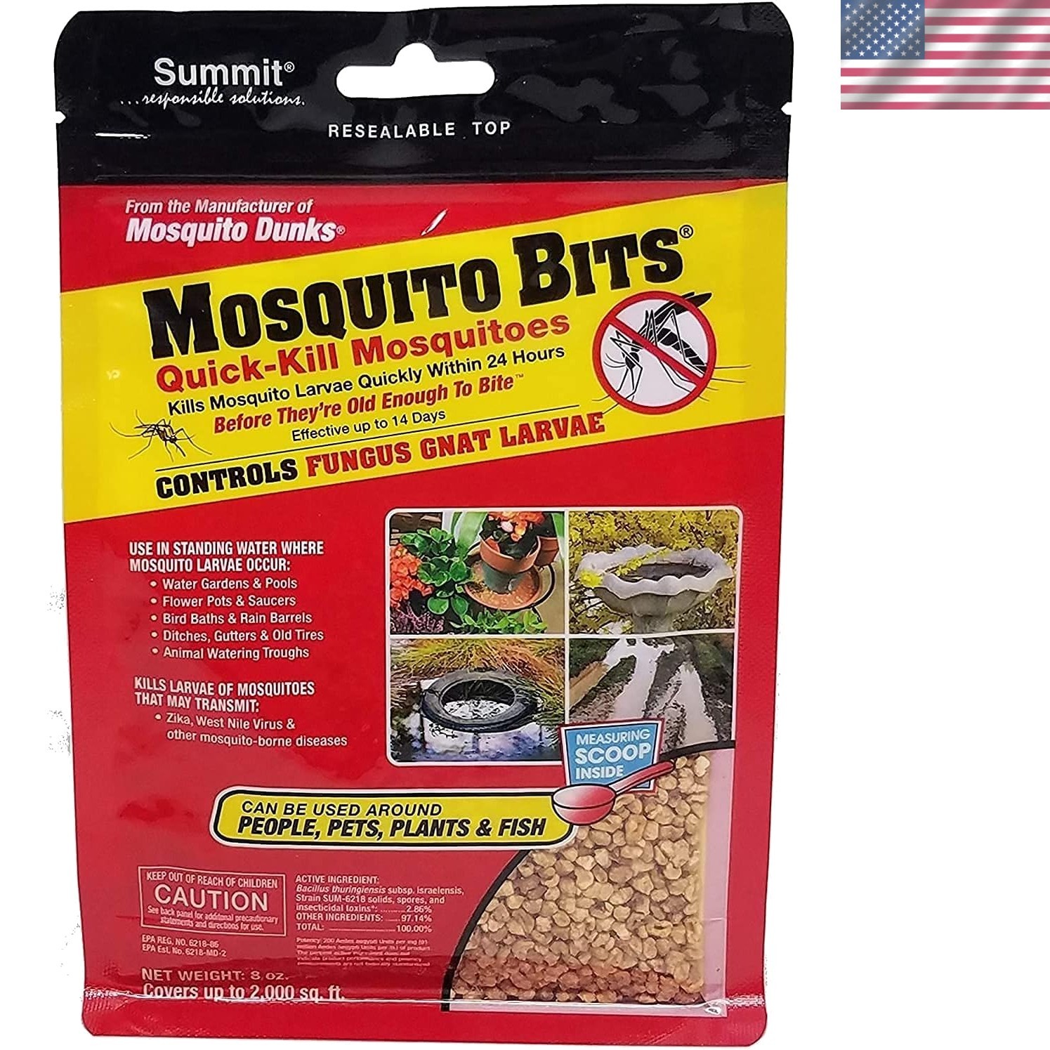 8oz Mosquito BITS - Quick-Acting Organic Solution for Larvae Elimination