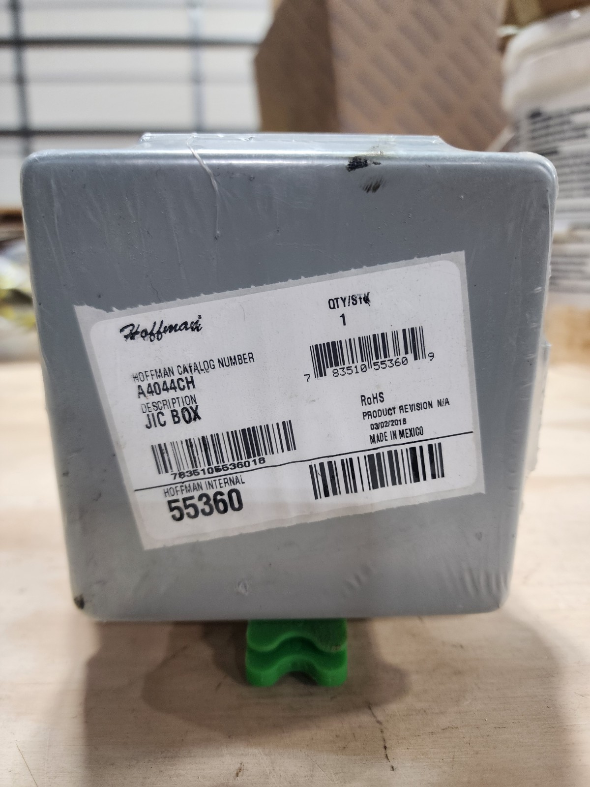 Hoffman A4044CH JIC BOX 4in x 4in Gray Steel New Old Stock
