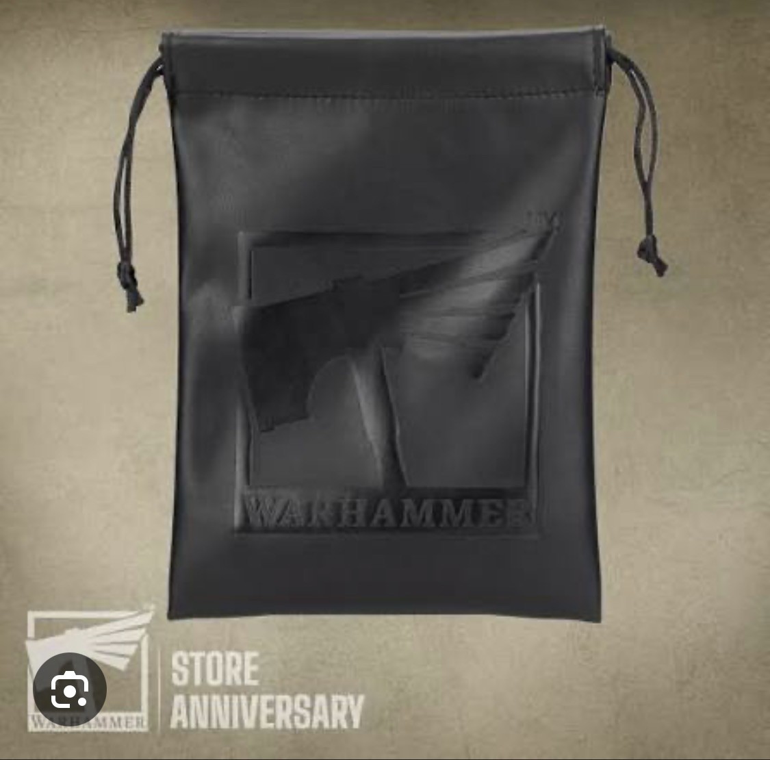 Warhammer store anniversary dice bag leather