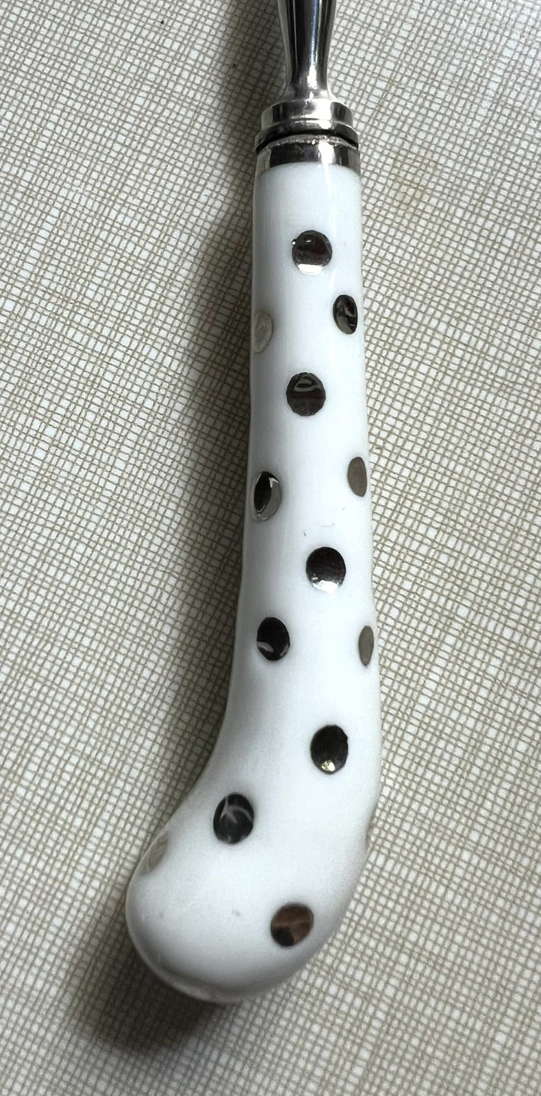 Stainless Steel Polka Dot Fork Sheffield England 8.5”