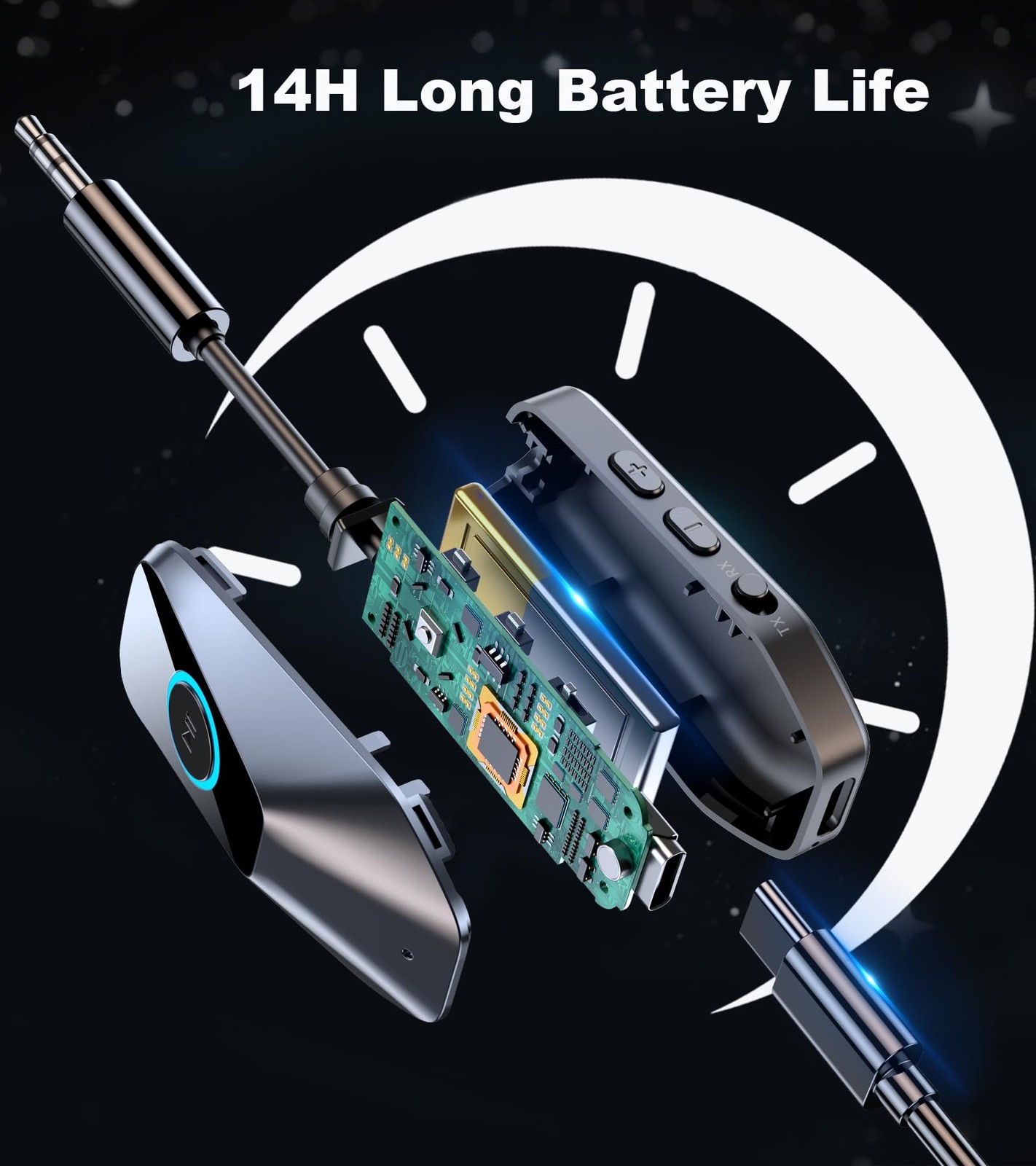 Bluetooth 5.3 Transmitter Receiver for TV & Airplane