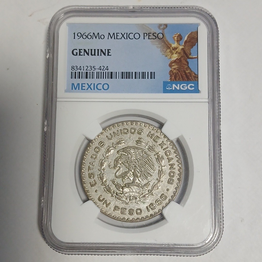 1966 Mo Mexico 🇲🇽 Peso - NGC Genuine – Certified Silver Coin