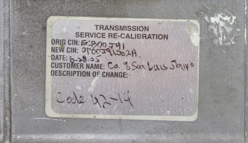 Allison Transmission Control Module (TCM) 3500RDS | WT3ECU912 | 20006395
