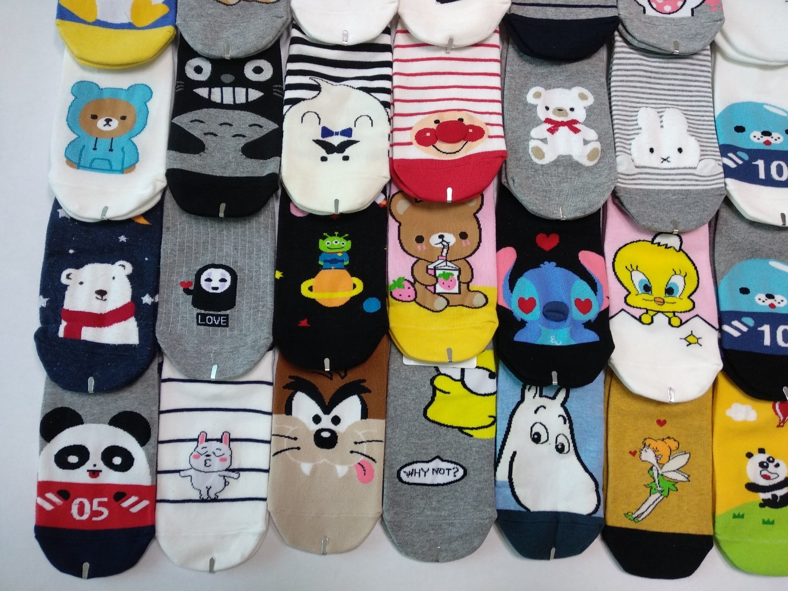 Korean Character Socks for Women 3,5,7,10,15Pairs Random Shipping, Made in Korea