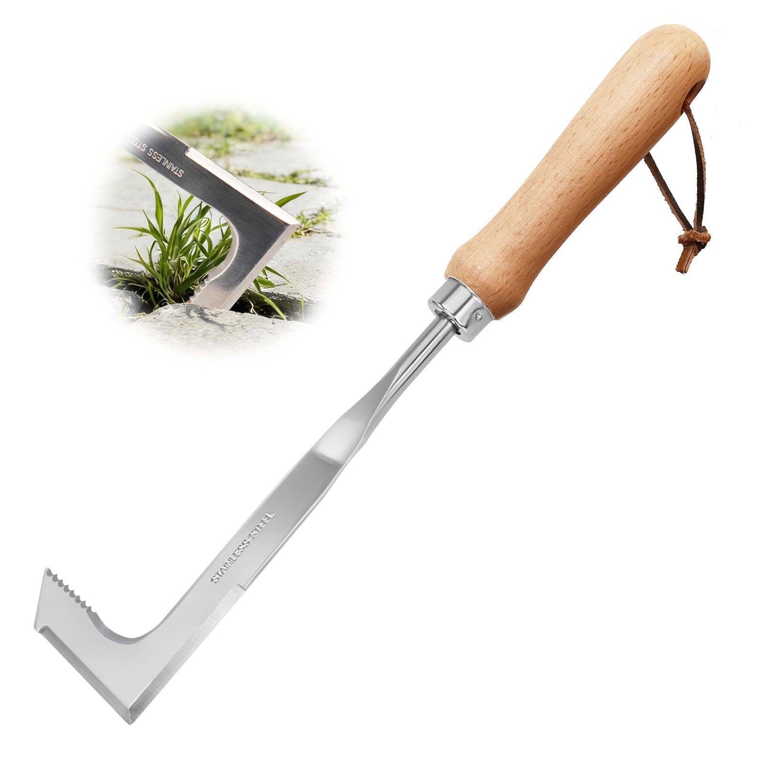 KLDOLLAR Crack Weeder, Stainless Steel Crevice Weeding Tool,