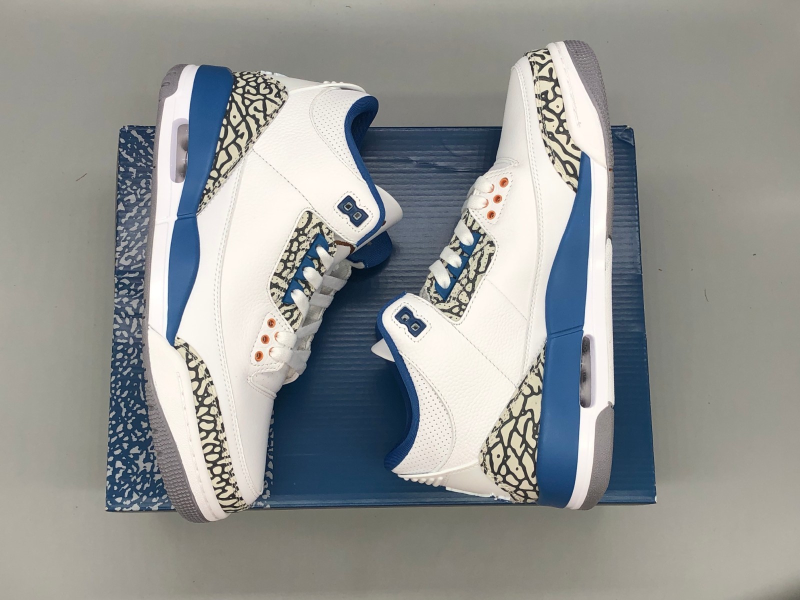 Jordan 3 Retro "White and True Blue" Men's Basketball Shoes Mid Top Us Size7-12