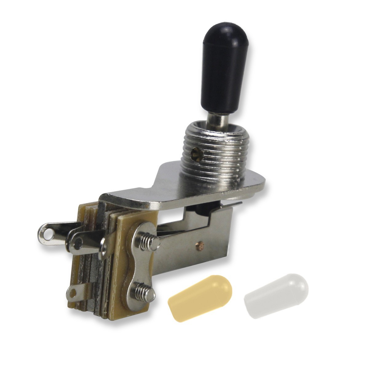 2PCS SG ES L-Type Guitar 3-Way Toggle Switch Right-Angle Nickel with Tip Caps