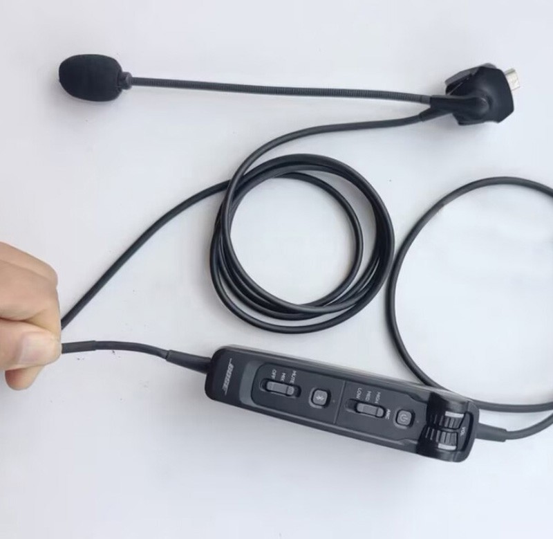 Bose A30 Aviation Headset with Bluetooth Control Module Mic 6 Pin LEMO Plug
