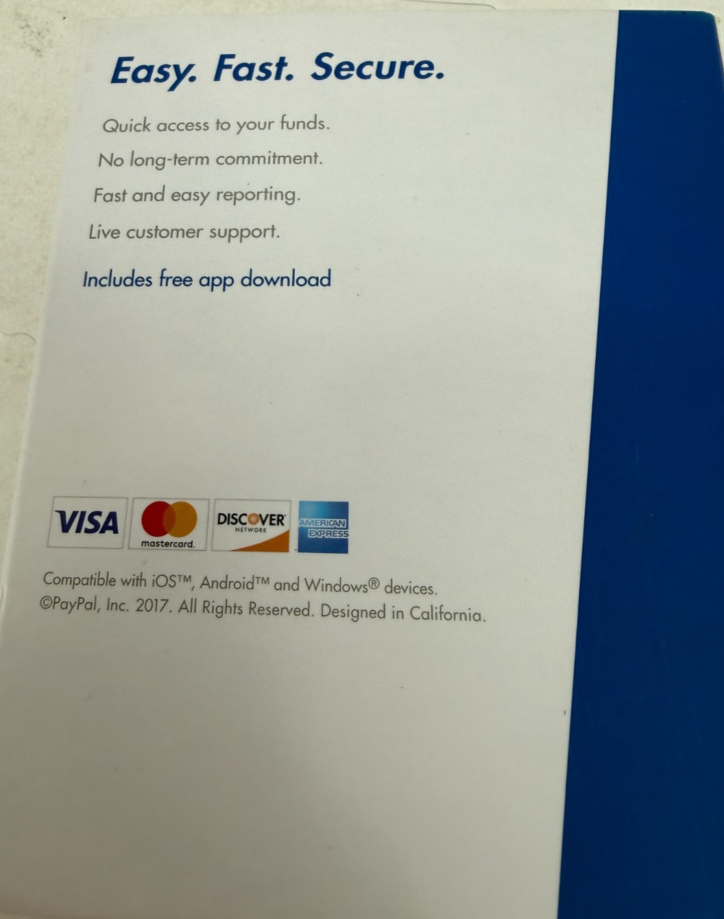 PayPal Mobile Credit Card Reader Swipe 3.5mm Audio Jack for iPhone Android Table