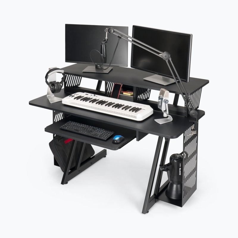 On-Stage WS7700B Large Workstation Desk - Black