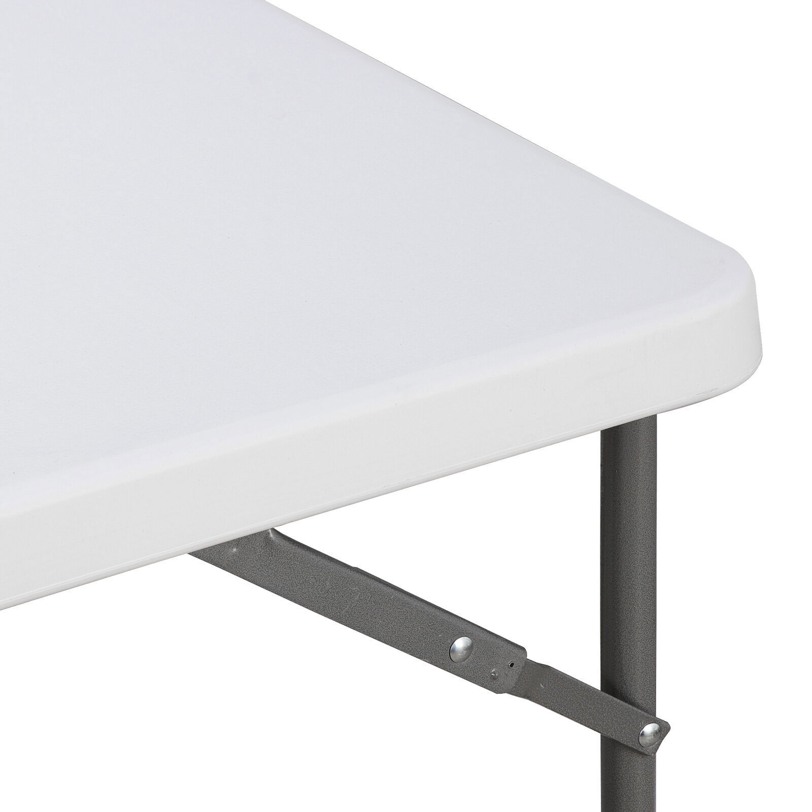 2pcs 3ft Square Folding Table Garden Beach Family Picnic Multipurpose White