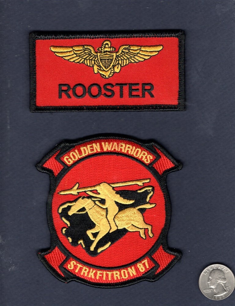Bradley ROOSTER Bradshaw TOP GUN Maverick Movie VFA-87 Navy Squadron Patch Set