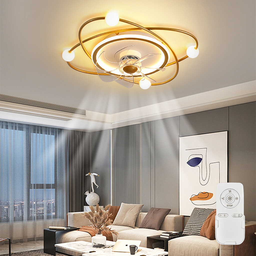 Low-noise Ceiling Fan Lighting Hallway Creative Design LED Ceiling Fan Lighting