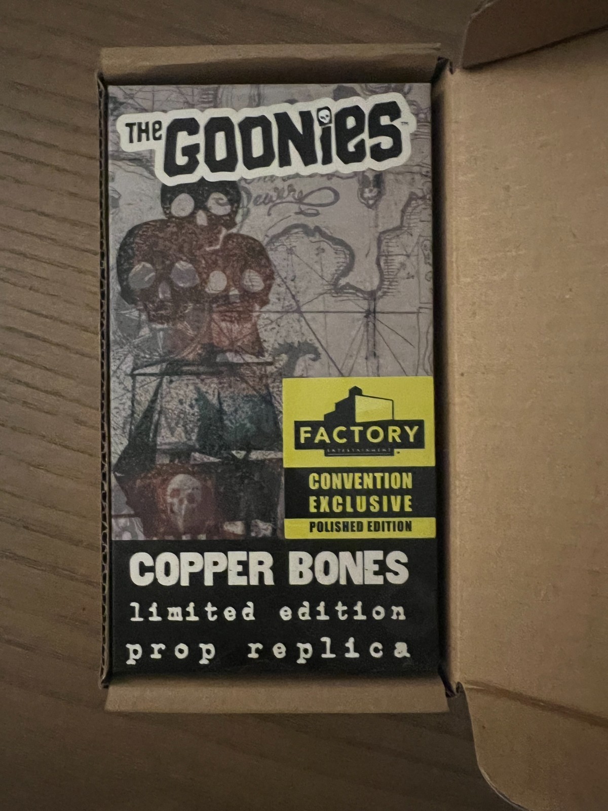 SDCC 2026 THE GOONIES COPPER BONES PROP REPLICA 1:1 EXCLUSIVE PROP REPLICA New