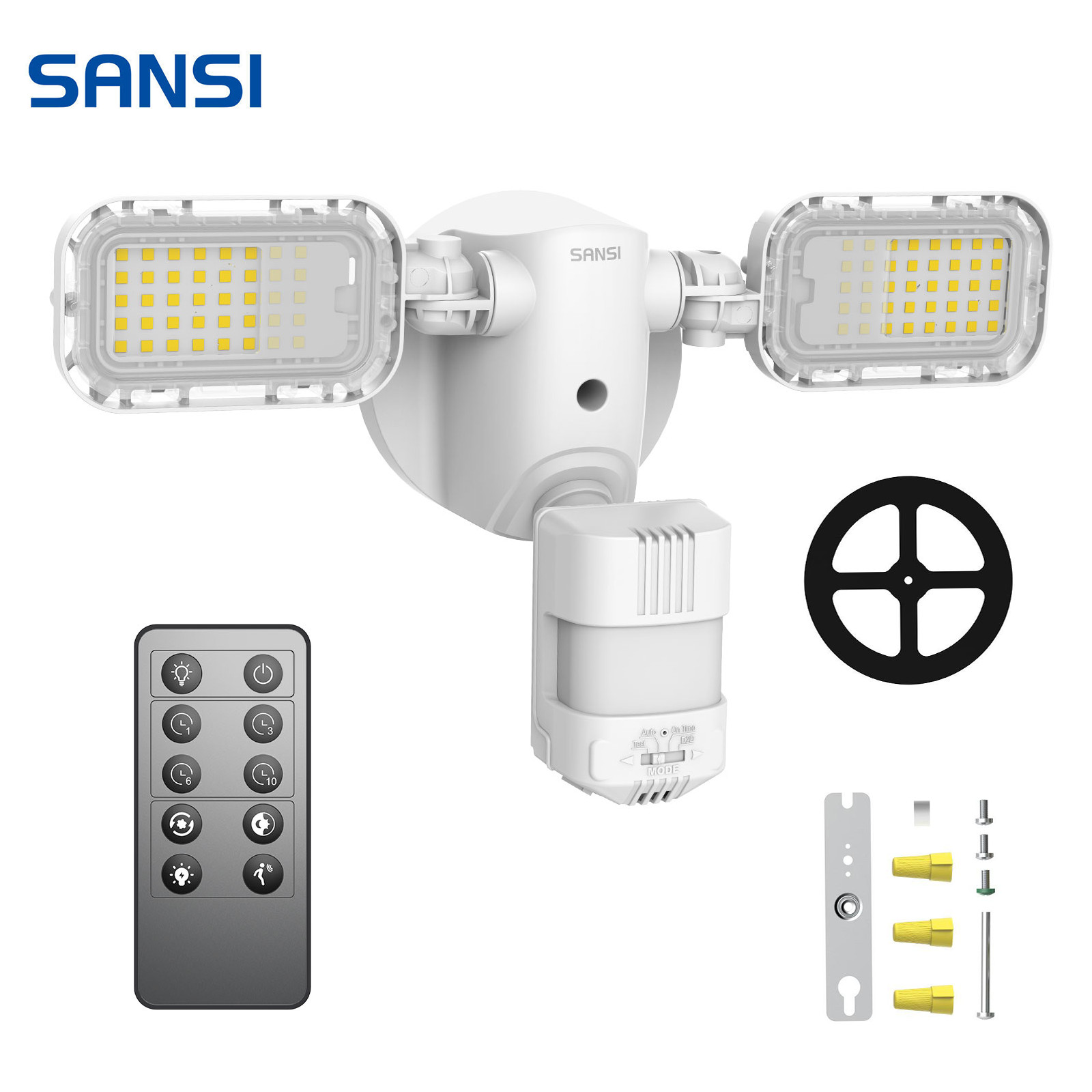 2Pack 10,000LM LED Motion Sensor 90W Spotlight Remote Control Outdoor Floodlight