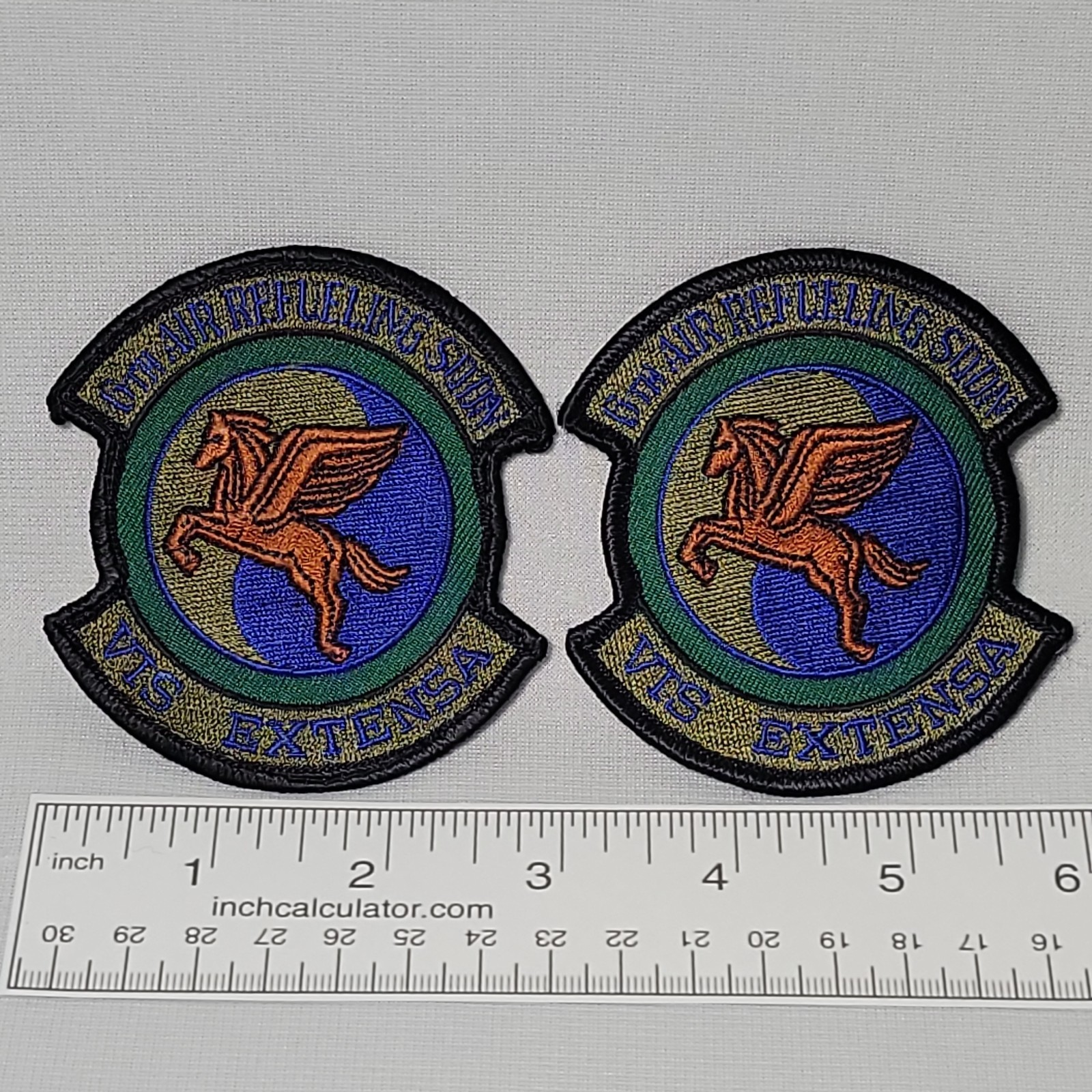 USAF 6th AIR REFUELING SQUADRON PATCH SUBDUED GREEN (2)