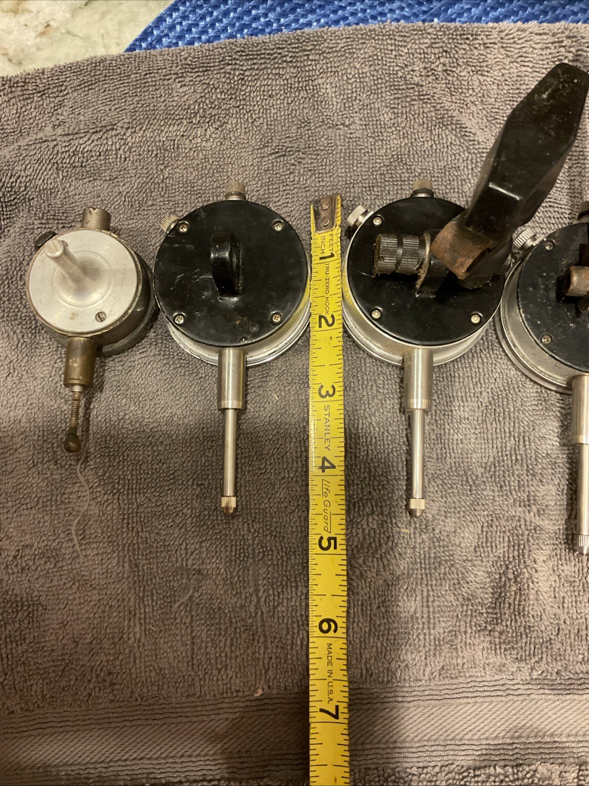 Federal B5MC & Ames 282 Dial Indicators + 3 Additional Machinist Indicators Lot