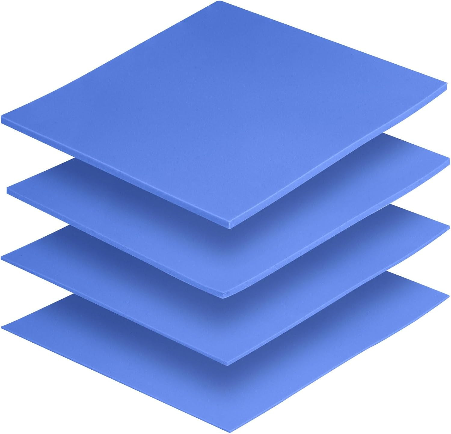 4 Pack Thermal Pad, 100 X 100 Mm X [0.5 Mm + 1 Mm + 1.5 Mm + 2 Mm] Silicone