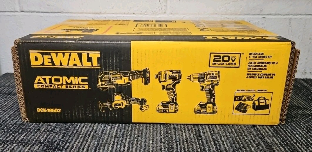 DeWalt Tools DCK486D2 Atomic Compact Series 20V MAX 4-Tool Combo Kit