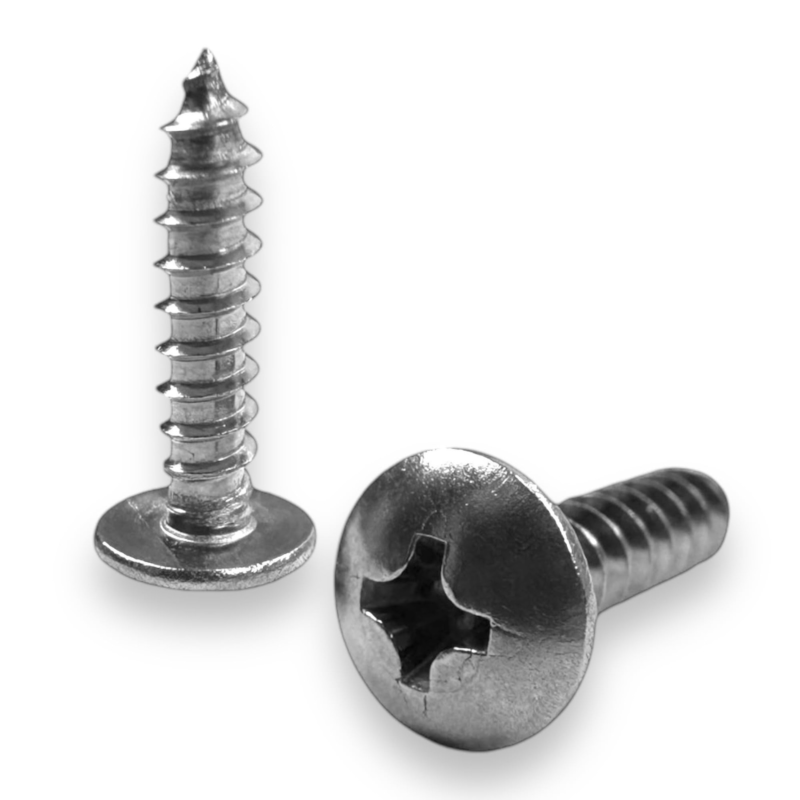 100 Qty #6 x 5/8" Truss Head 304 Stainless Phillips Head Wood Screws (BCP100)