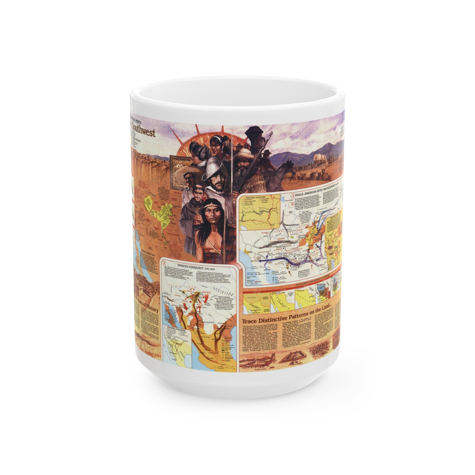 USA - Southwest 2 (1982) (Map) White Coffee Mug