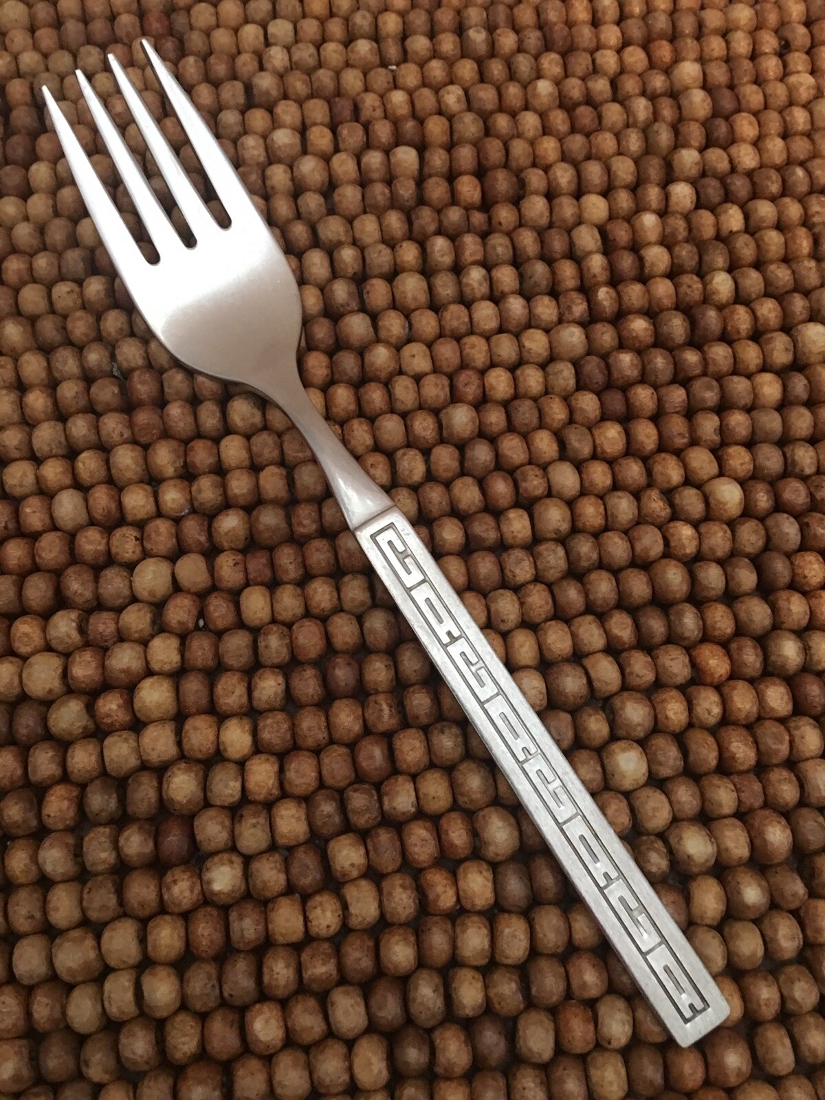 Oneida OHS17 Stainless Greek Key Black Accent SALAD FORK 6.25”