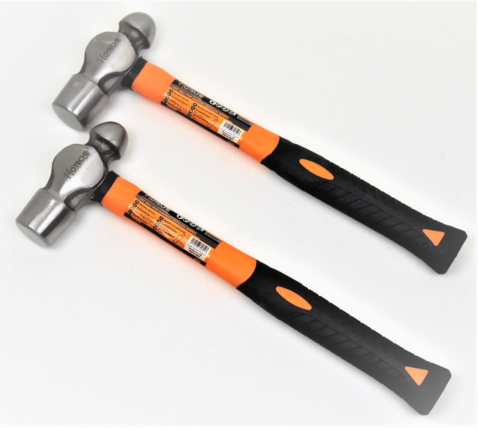 HOTECHE 2PC Ball Pein Hammer 32 oz Fiberglass Handle 210605