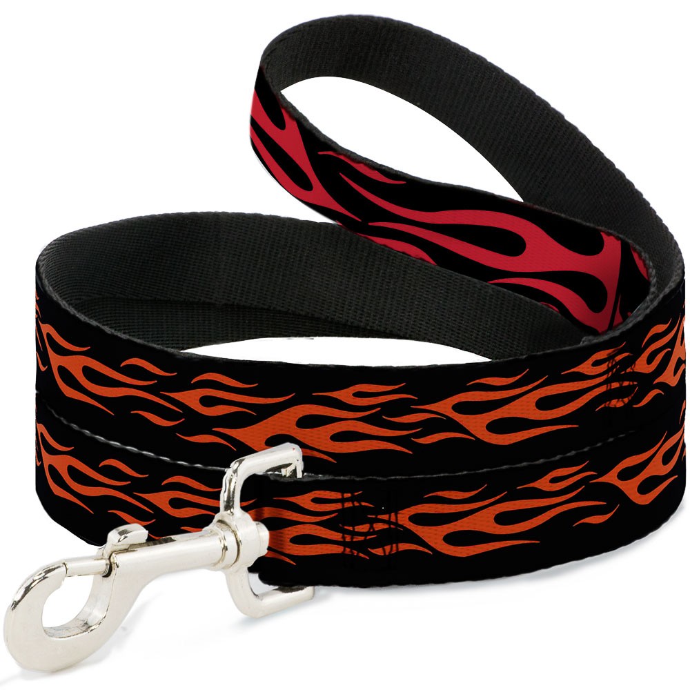 Dog Leash Flame Red NARROW 0.5"
