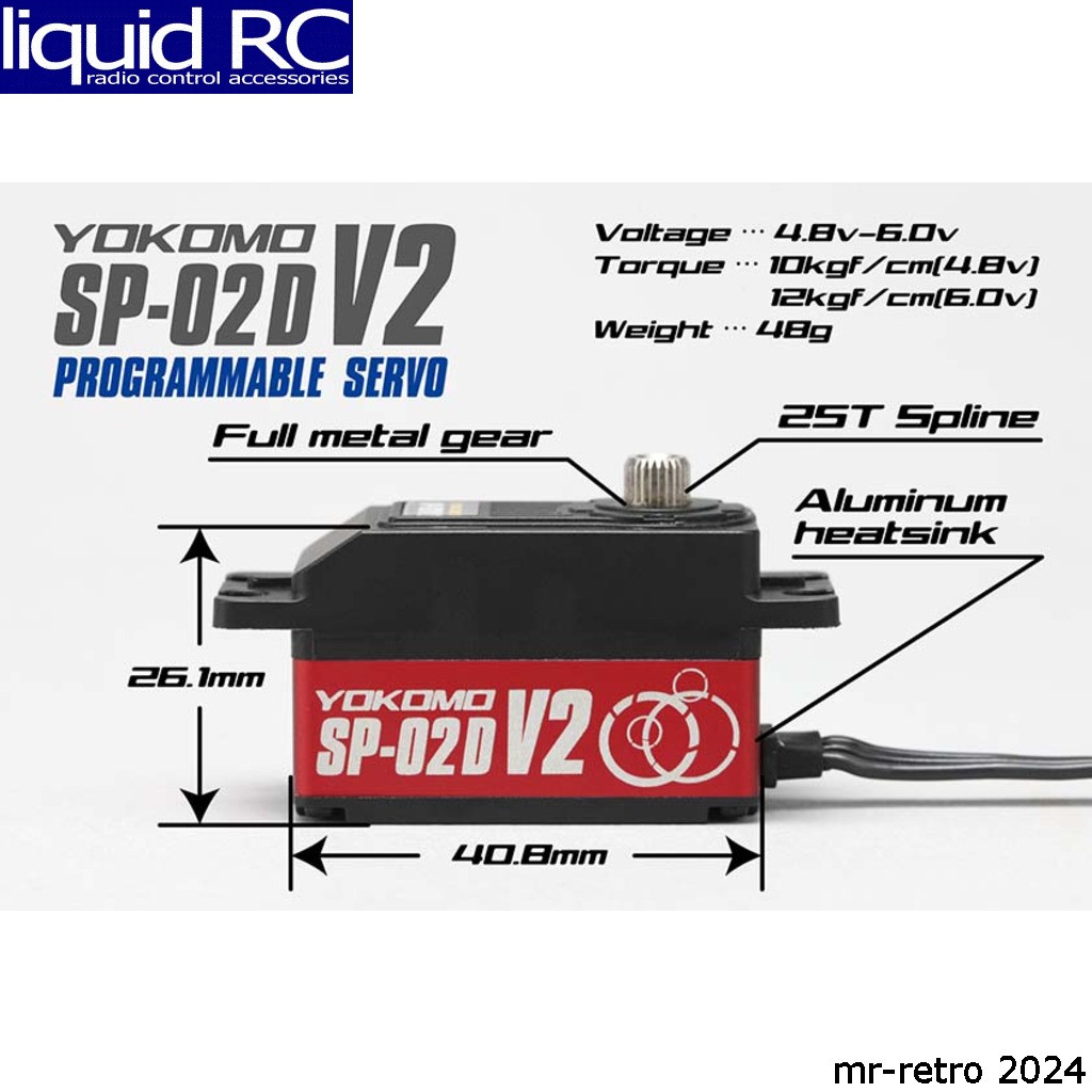 Yokomo SP-02DV2R Yoksp-02dv2r Yokomo Sp-02dv2 Steering Servo: Red (Sp-02dv2rp)