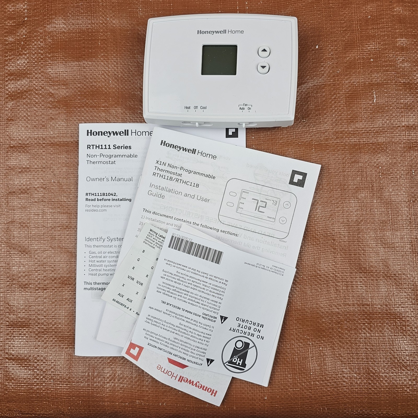 Honeywell Home Non-Programmable Thermostat White RTH111B1024