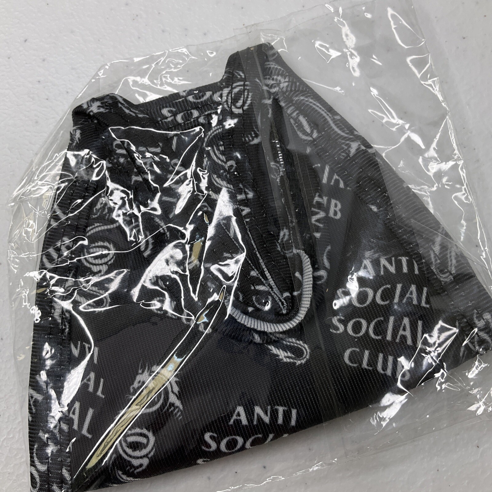 Anti Social Social Club Face Mask Dragon Print 'Last Time' 100% Authentic FW20
