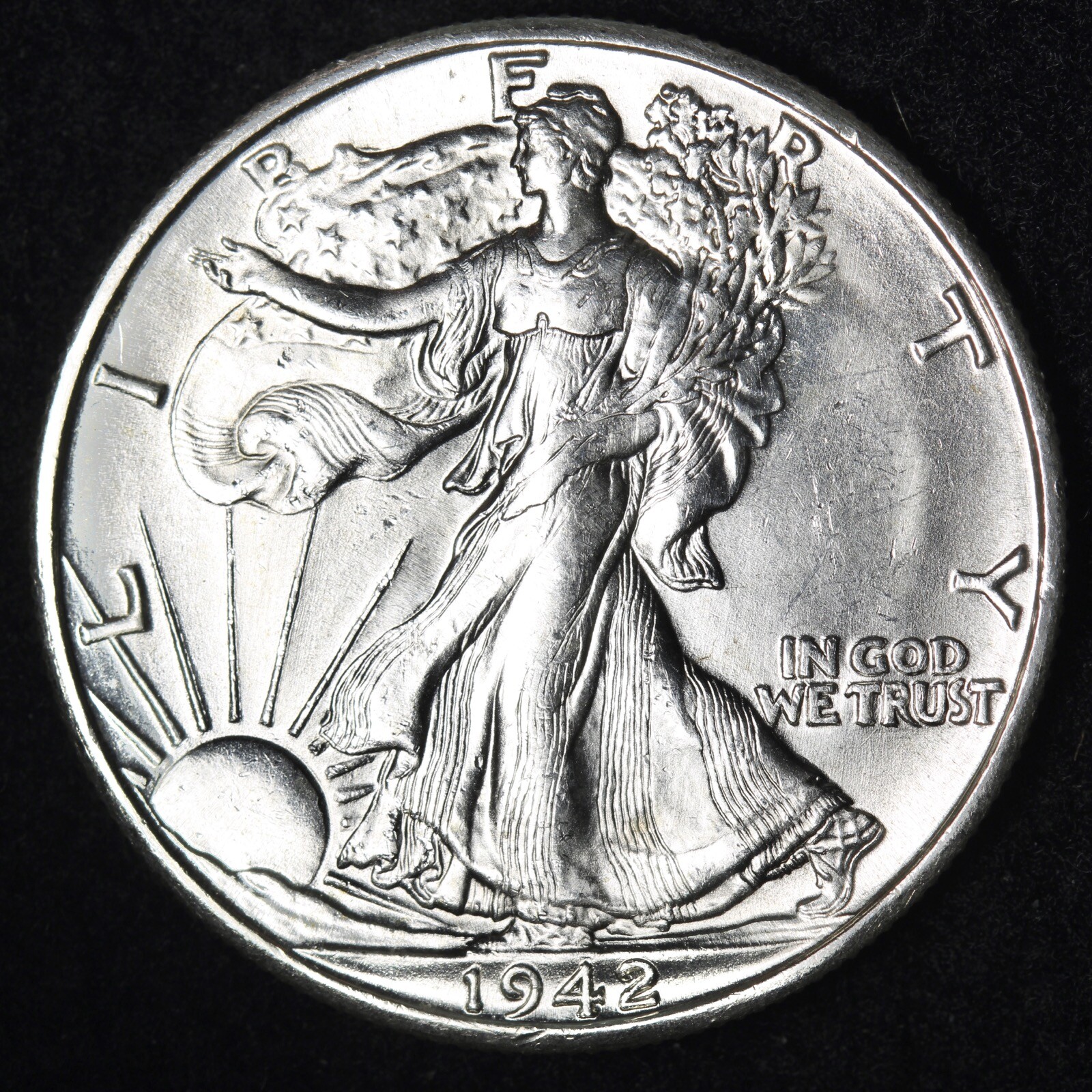 BU 1942-D Walking Liberty SILVER Half Dollar UNCIRCULATED UNC MS