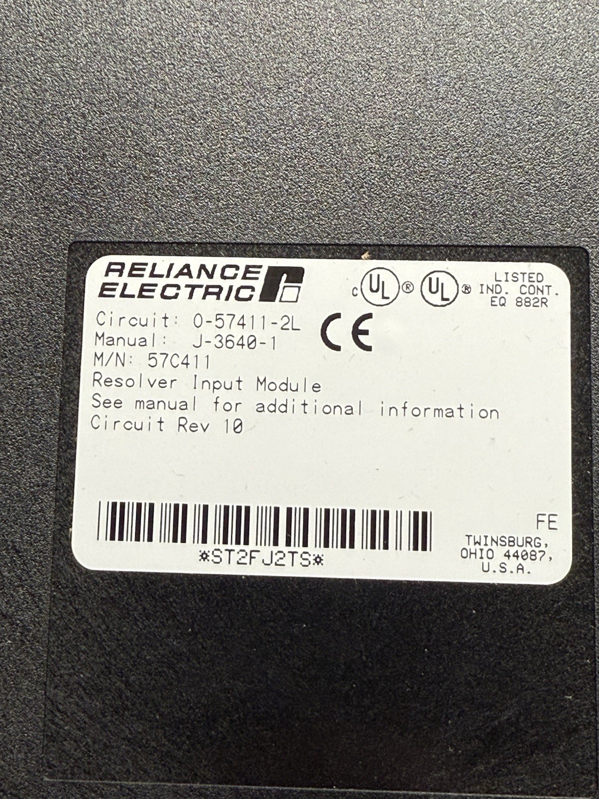 Reliance Electric 57C411 Resolver Input Module New