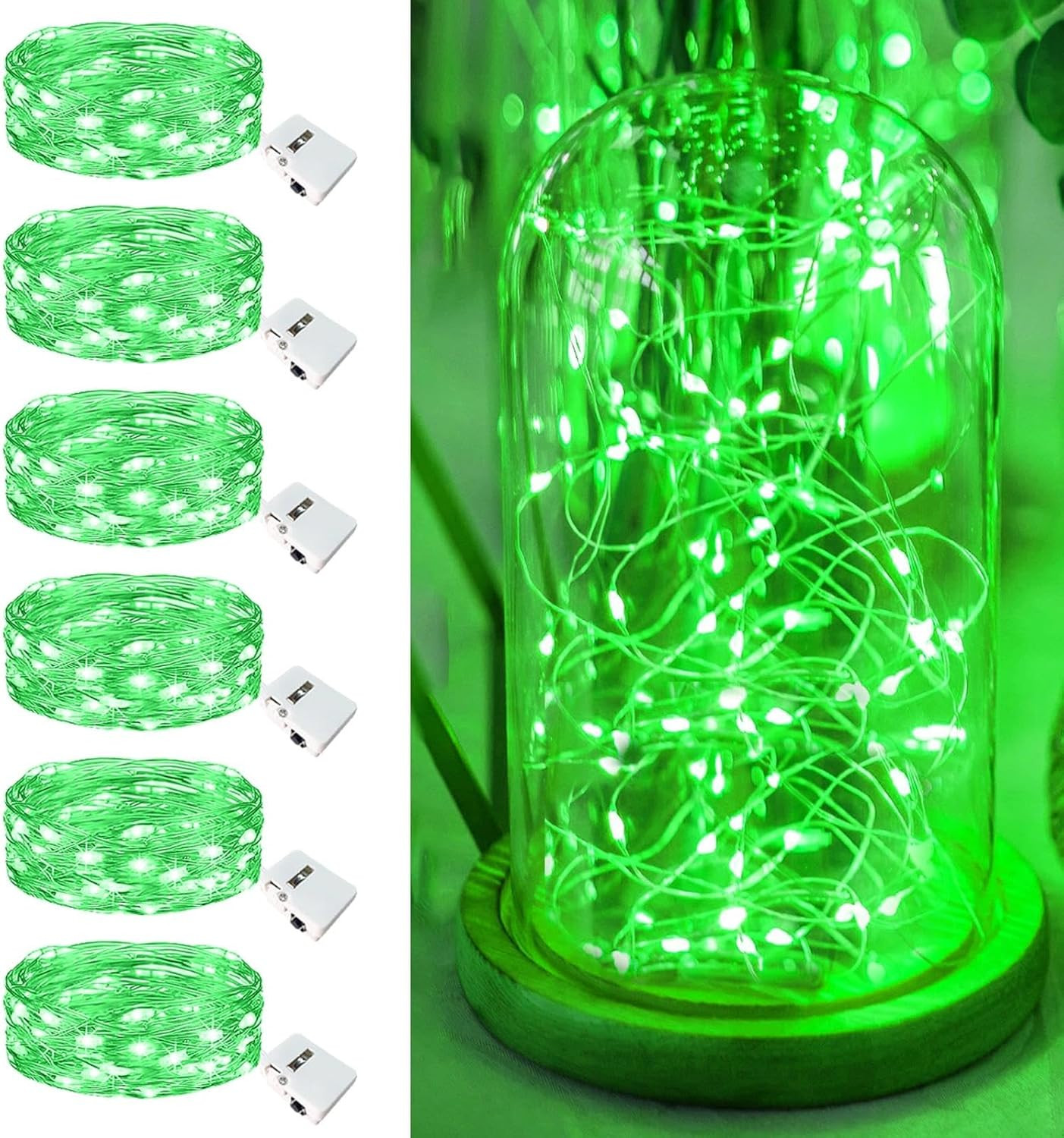 6 Pack Fairy Lights Battery Operated - 7Ft 20 Led Twinkle Lights 3 Modes, Bulk M