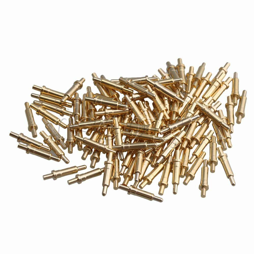 100pcs 9mm Length Spring Loaded Test Probes Pogo Pins Cusp Spear for Testing