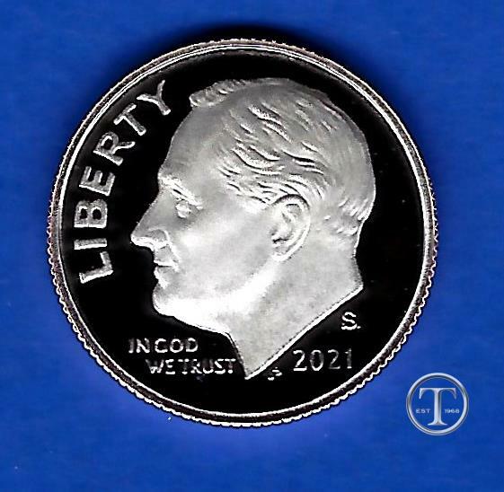 2021 S Clad Proof Roosevelt Dime-Gem Proof-IN STOCK