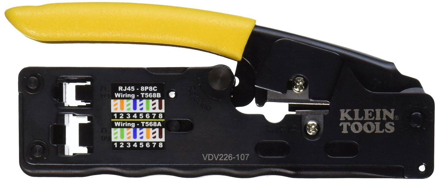 Klein Tools VDV226-107 Compact Ratcheting Modular Crimper