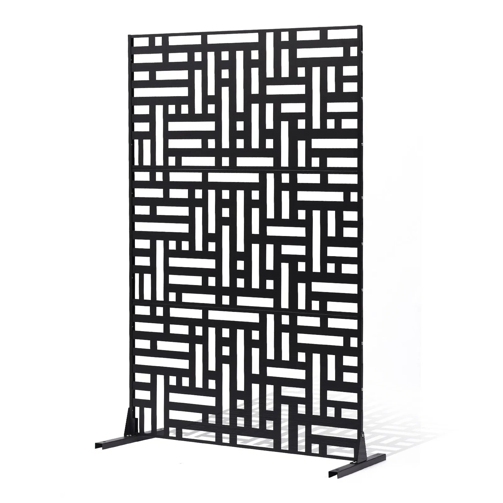 Metal Privacy Screen 47" W x 76" H Outdoor Privacy Screens 3-Panel, Freestanding