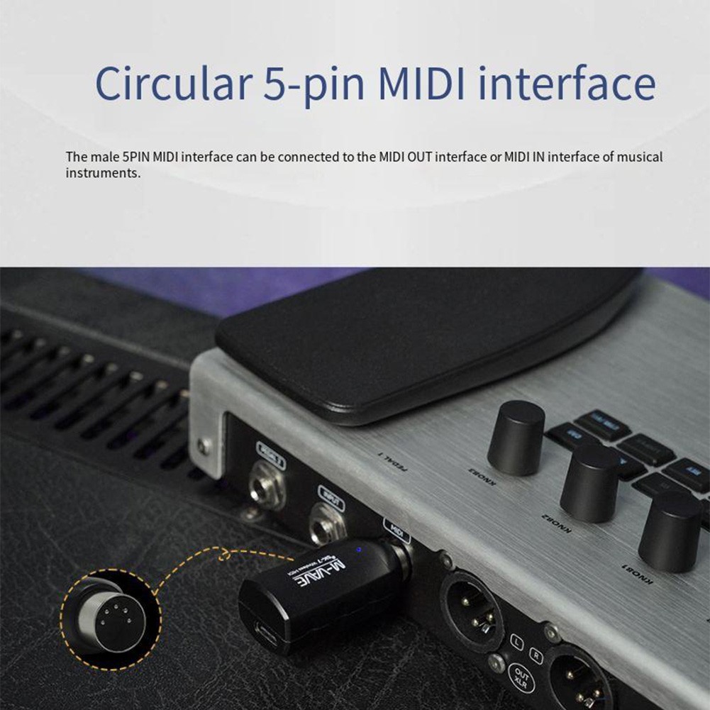 For MVAVE SK7 Wireless For MIDI Adapter for 2 4GHz Automatic Connectivity