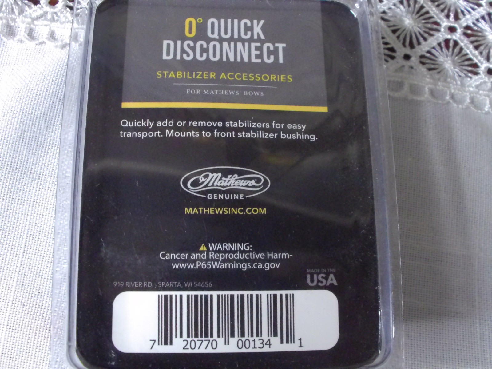 Mathews 0 Degree Quick Disconnect Front Stabilizer Mount