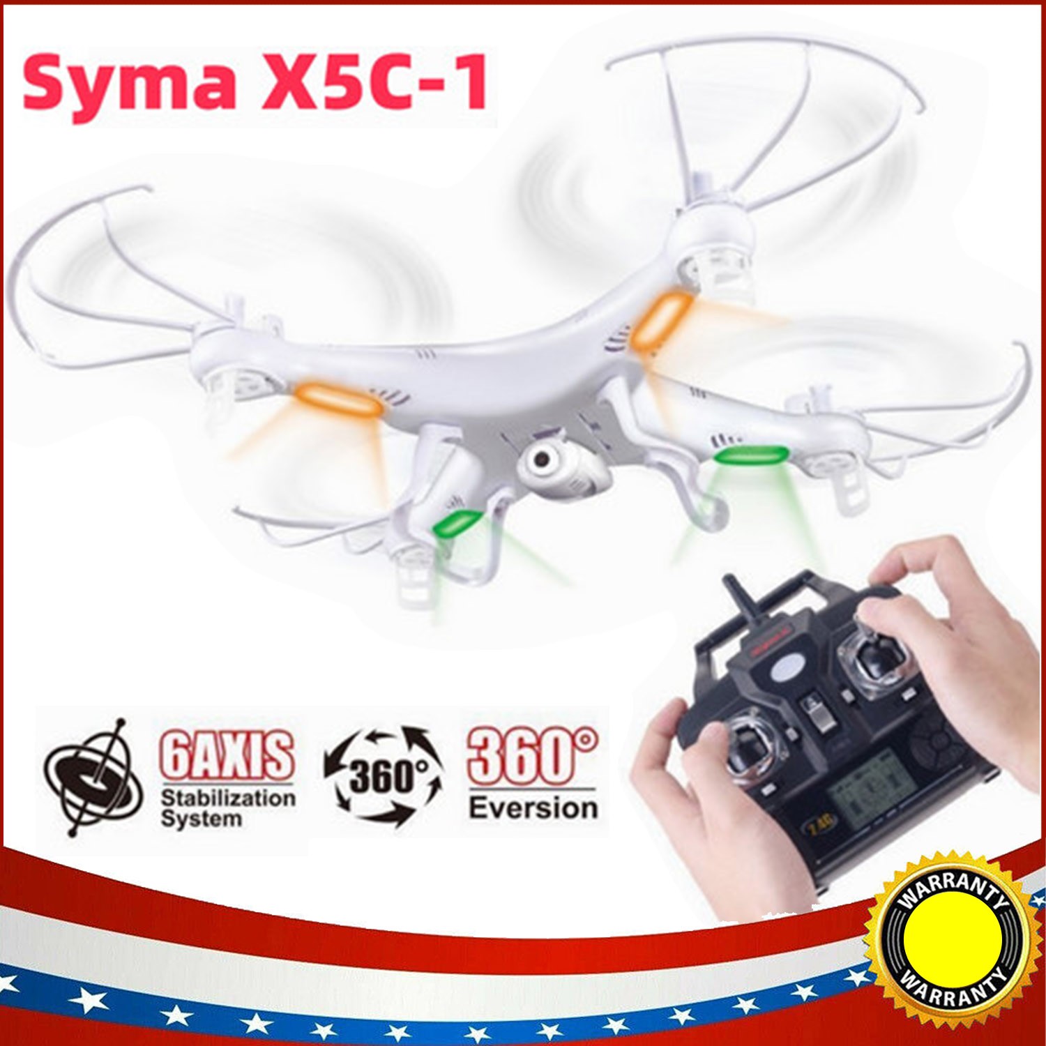 New Syma X5C-1 2.4GHz 4CH 6-Axis Gyro Camera RC Quadcopter Camera Drone Toy
