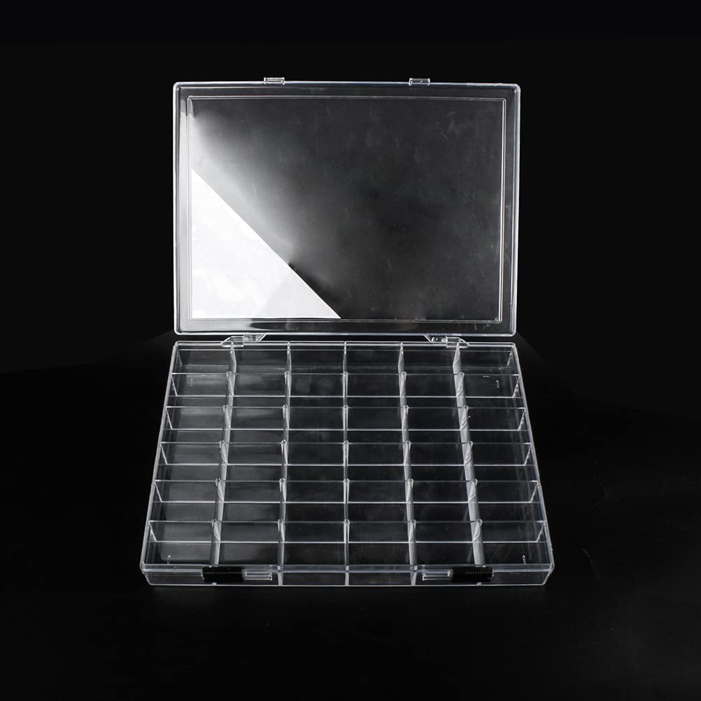 36 Grids Clear Plastic Organizer Box, Craft Storage Container for Beads Organ...