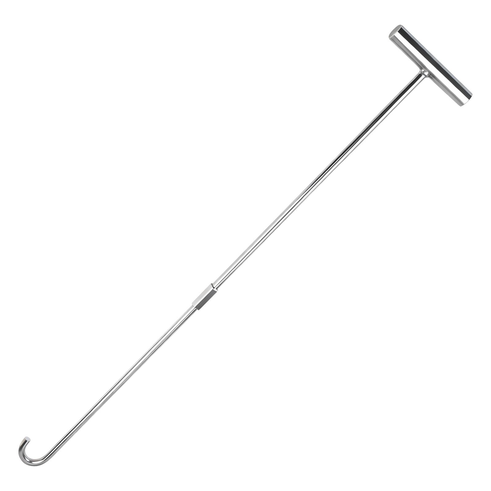 Heavy Duty 31" Solid Steel 5th Wheel Pin Puller with Chrome Finish - 1 Pack