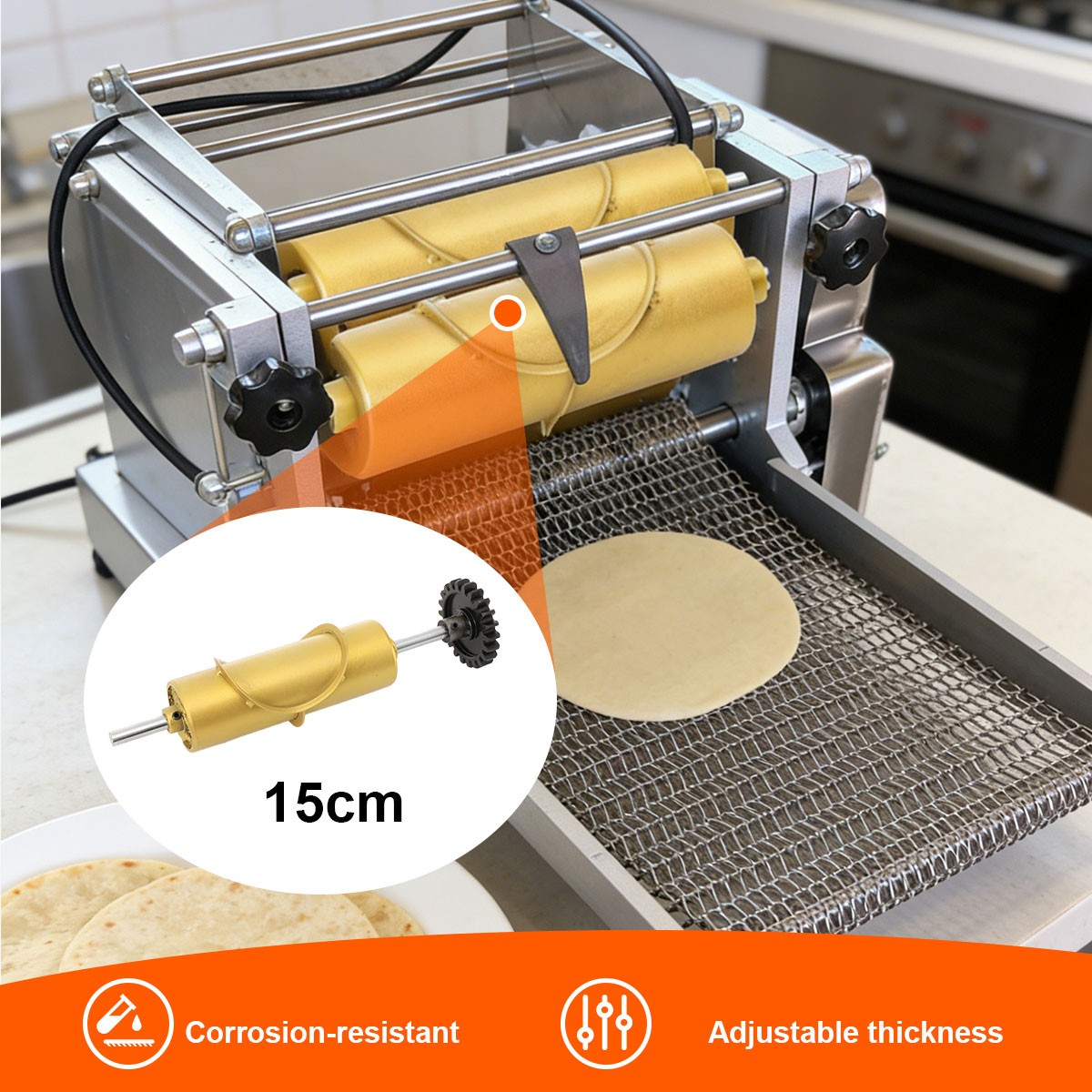 15cm Customized Mold Gold Mould For Corn Tortilla Making Machine Tacos Maker